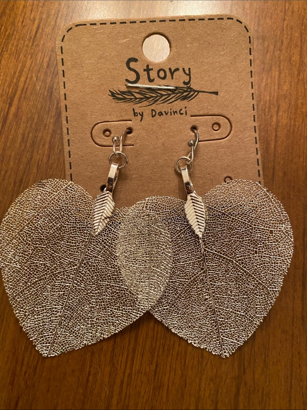 Story by Davinci Silver Leaf Dangle Earrings